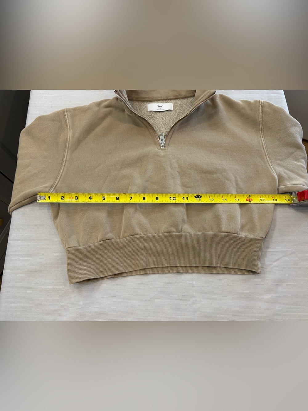 Tna Cropped Quarter-Zip Pullover - Tan #1490 - Picture 12 of 16